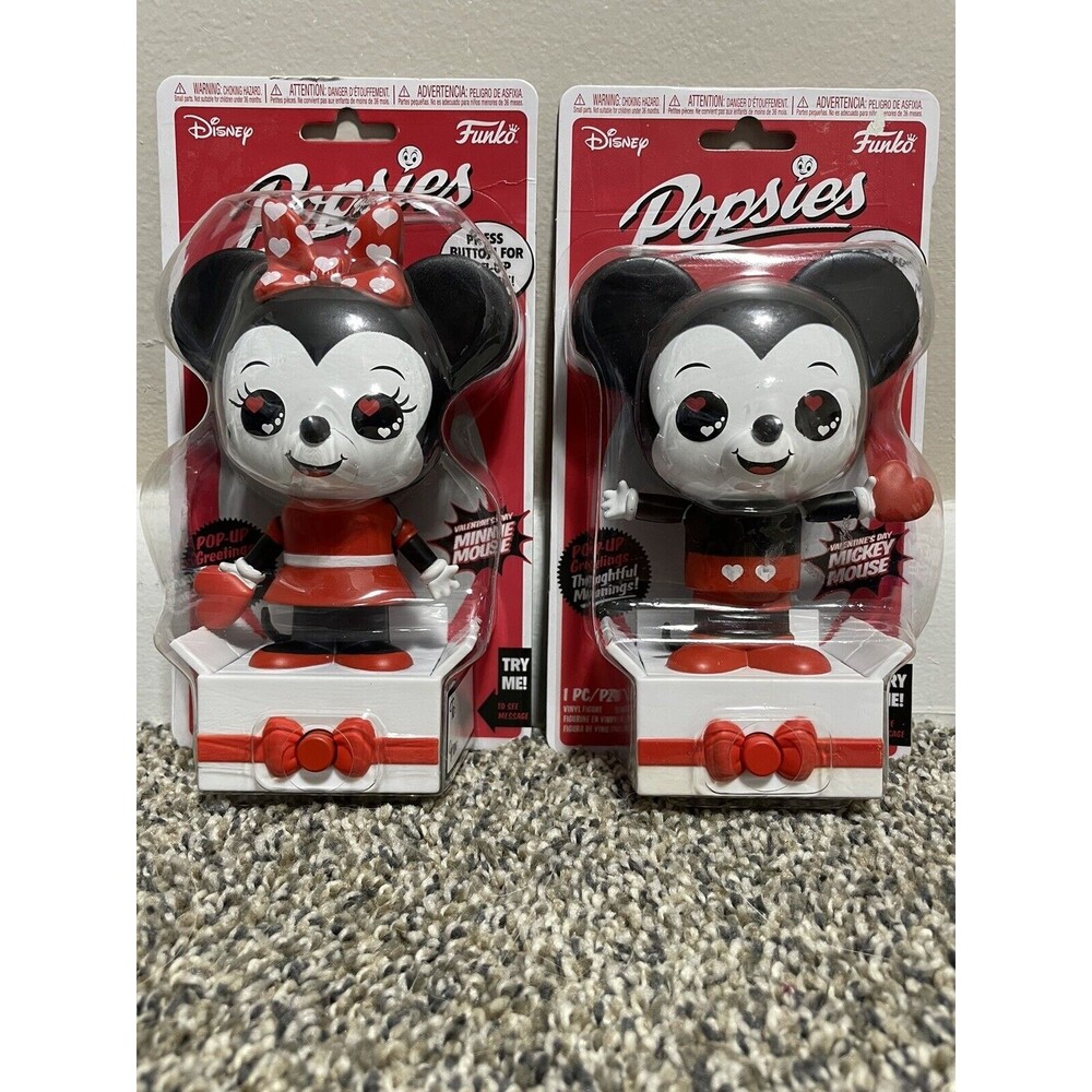 Funko Popsies Disney Mickey & Minnie Mouse Figures Valentine's Day Exclusive NIB